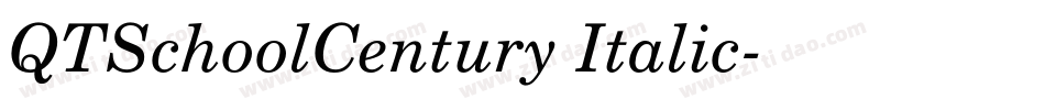 QTSchoolCentury Italic字体转换